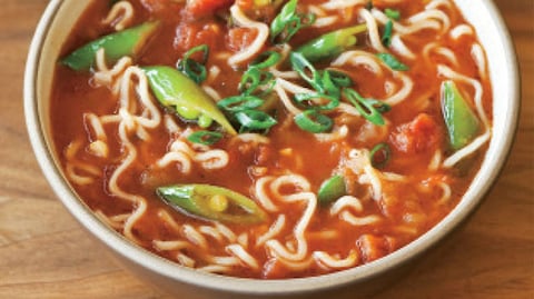 Soupe Ramen aux Pois Mange Tout