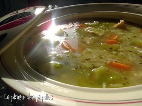 Soupe Réconfortante au Poulet et au Riz