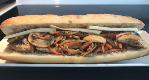 Sous-marin sur Pain Ciabatta aux Poulet et Légumes