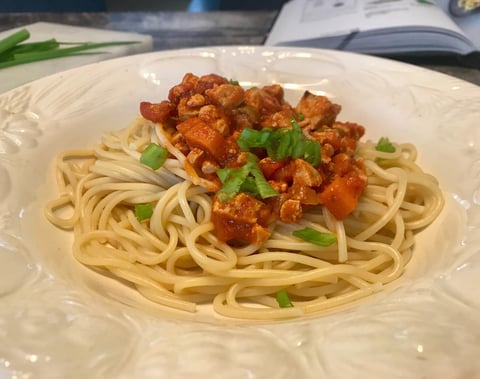 Spaghetti Végétarien au Tofu