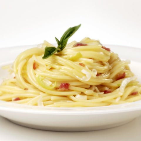 SPAGHETTI CARBONARA AU CURÉ-HÉBERT