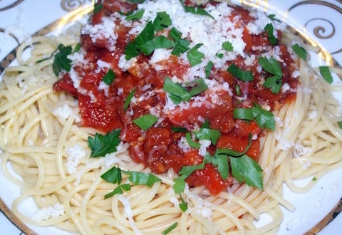 Spaghettis aux Merguez façon Bolognaise