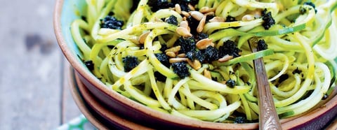 Spaghettis de Courgettes au Pesto de Spiruline