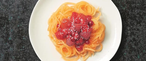 Spaghettis de Melon et Fruits Rouges