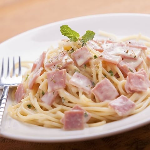 Spaghettis Jambon Façon Carbonara