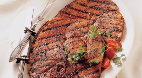 STEAK DE JAMBON TEQUILA AVEC PIMENT VERT