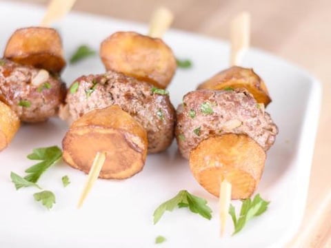 Steak Frites en Brochettes