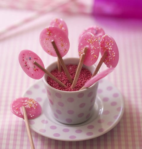 Sucettes Roses au Sucre Pure via – 0 calorie