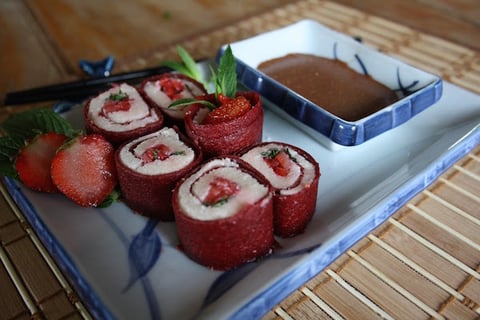 Sushis Dessert à la Fraise