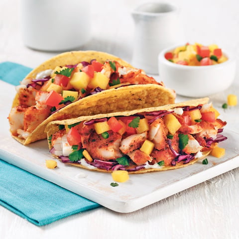 Tacos au Poisson et Mangue