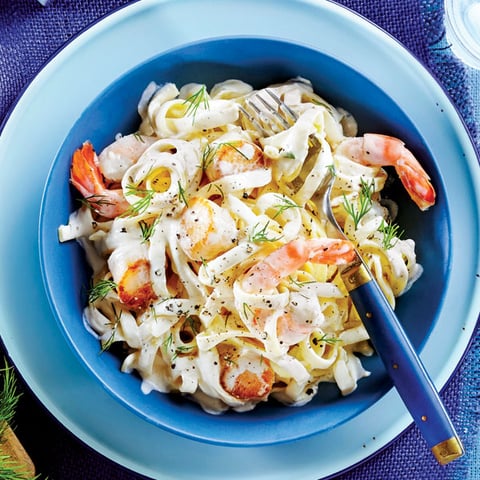 Tagliatelle aux Fruits de Mer et au Safran