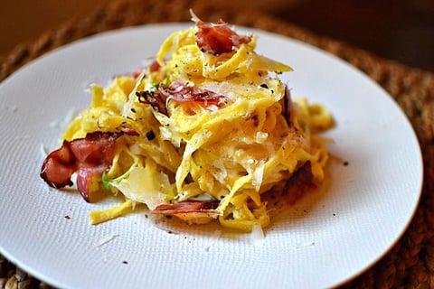 Tagliatelles alla Carbonara la Vraie Recette Traditionnelle Italienne