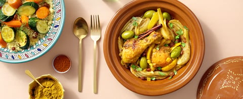 TAJINE DE POULET AU CITRON ET AUX OLIVES