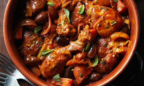Tajine de Poulet aux Poireaux et aux Carottes