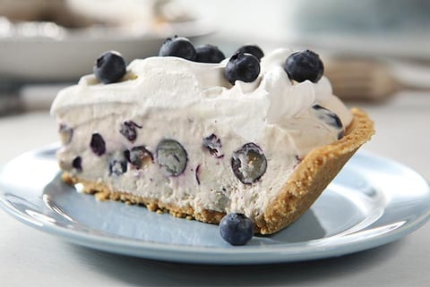 Tarte à la Crème Facile au Yogourt et aux Bleuets