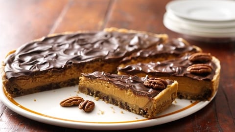 Tarte à la Pâte à Biscuit au Chocolat et au Beurre D’arachides