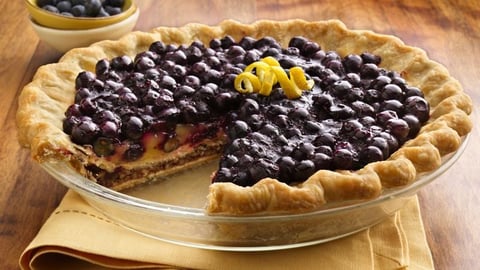 Tarte aux Bleuets, Citron et Pacanes à Double Fond