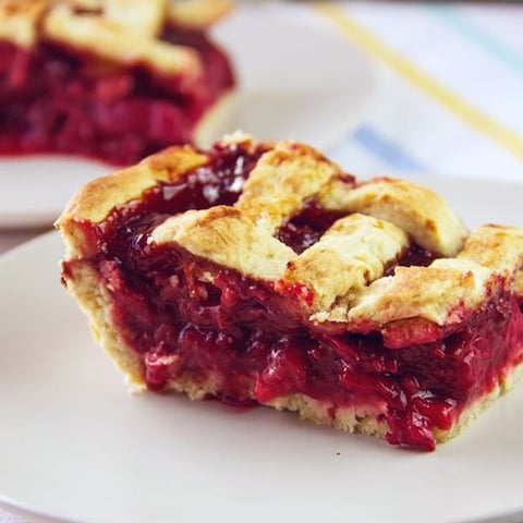 Tarte aux Framboises et à la Rhubarbe