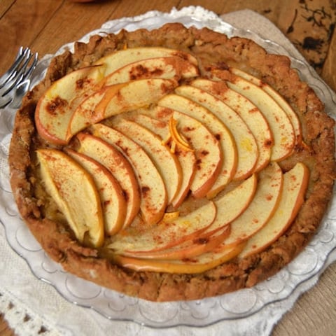 Tarte aux Pommes, Orange et Cannelle (vegan & sans gluten)