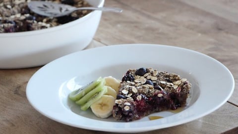 Tarte Déjeuner Chia Bleuets et Avoine