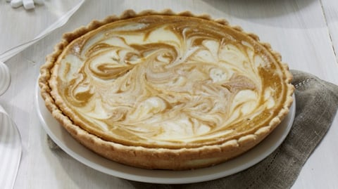 TARTE MARBRÉE À LA CITROUILLE ET FROMAGE