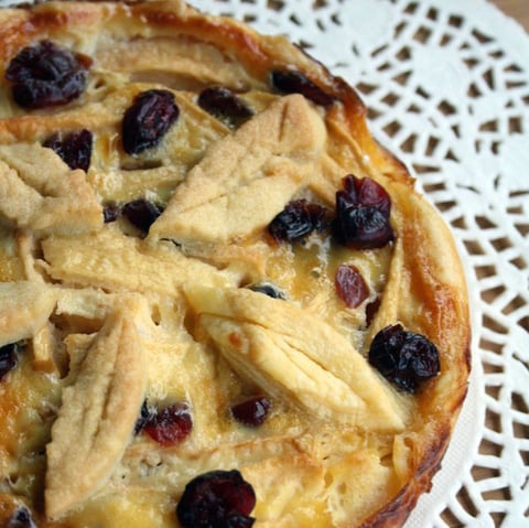 Tarte Pomme, Sirop d'érable et Cranberries