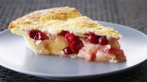 TARTE SANS FARINE AUX POIRES ET AUX CANNEBERGES