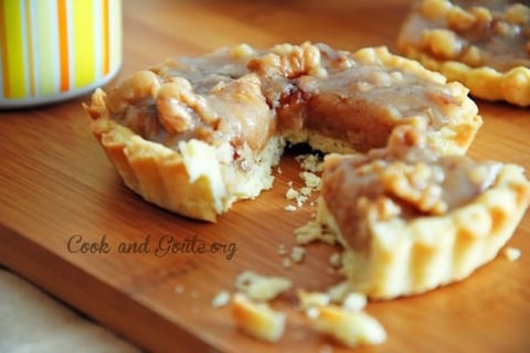 Tartelettes aux Noix et Caramel au Beurre Salé