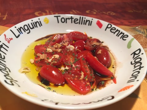 Tomates au Vinaigre Balsamique et L'huile D'olives