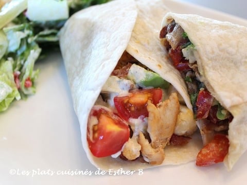 Tortillas au Poulet BBQ et Crème Sure à L’avocat