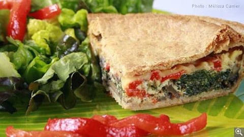 Tourte aux Épinards et aux Poivrons Grillés