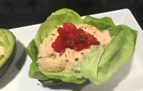 Trempettes de Hummus et Framboises