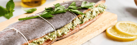 Truite Farcie au Fromage Ricotta et Pesto
