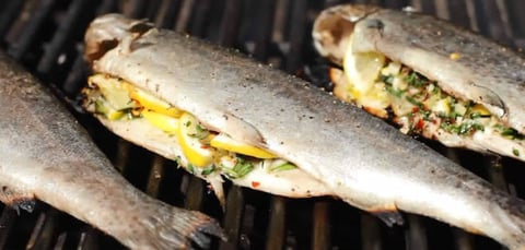 Truites Farcies au Barbecue