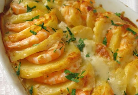 Un Bon Gratin de Crevettes et de Pommes de Terre