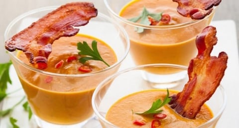 Velouté de Potiron Avocat et Bacon