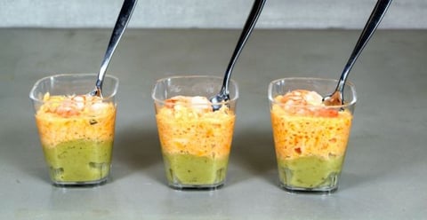 Verrine Crabe Avocat Crevette