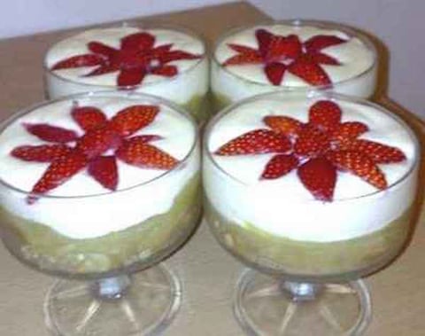 Verrine Rhubarbe-Fraise à la Crème de Mascarpone