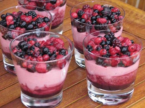 Verrines à la Mousse de Fruits Rouges