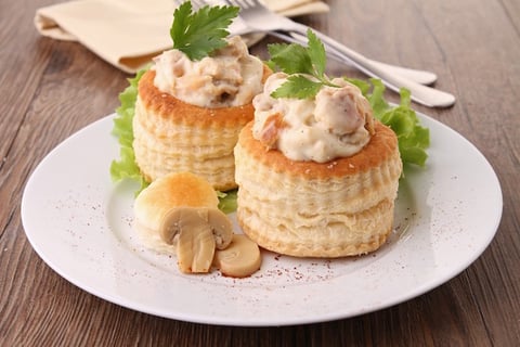 VOL-AU-VENT À LA DINDE RÔTIE ET AUX LÉGUMES