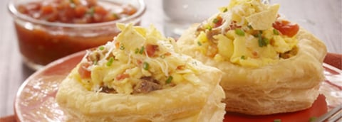 Vol au vent aux Oeufs Brouillés Méxicali