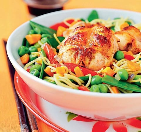 Wok de Lapin aux Petits Légumes