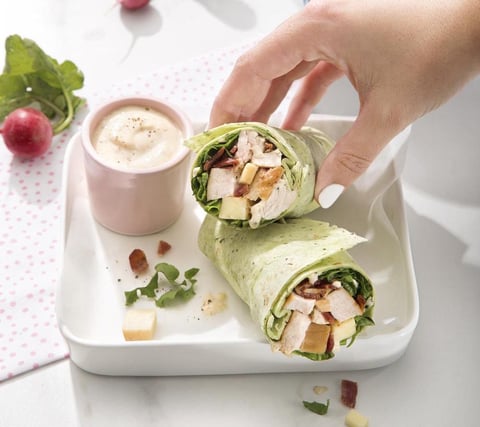 Wrap à la César au Poulet et au Fromage