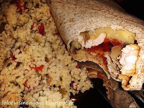 Wrap de Poulet à la Mexicaine (Fajitas)