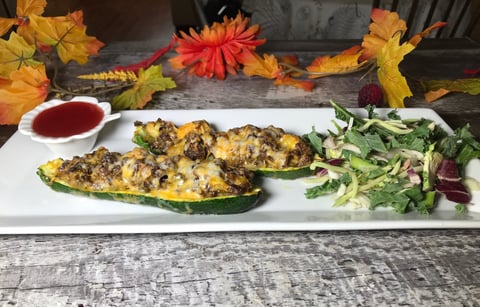 Zucchinis Farcis de Boeuf Haché et Fromage