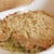 Photo de la Recette: Saumon mi-cuit en Crumble et sa Crème de Pois à la Menthe