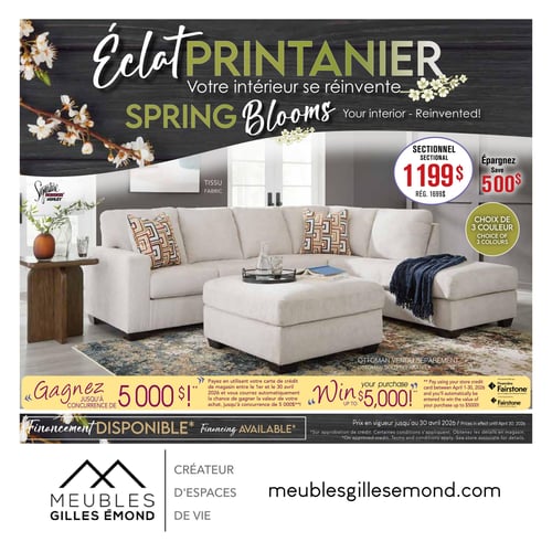  Meubles Gilles Émond - Éclat printanier