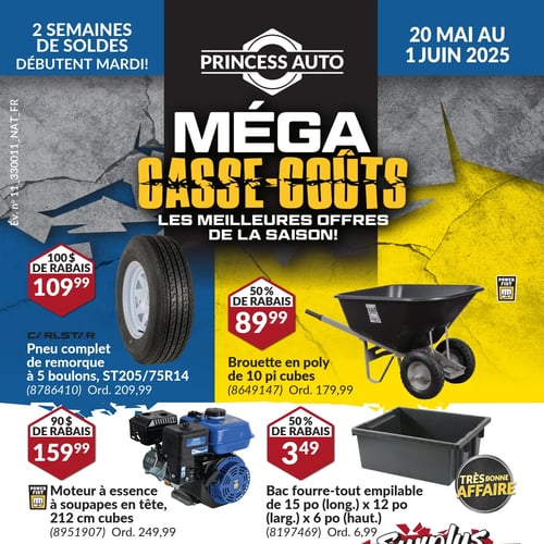  Princess Auto - Méga Casse-coûts