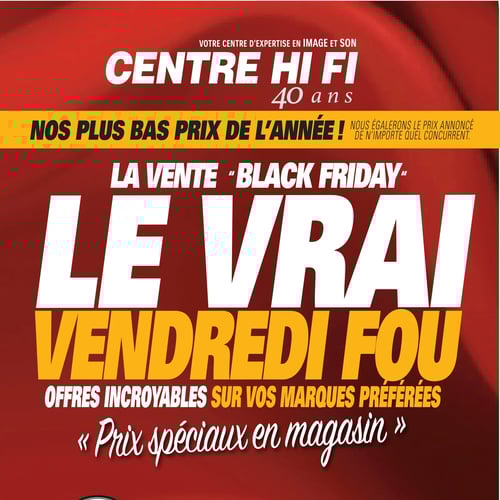  Centre HI-FI - Le vrai Vendredi Fou