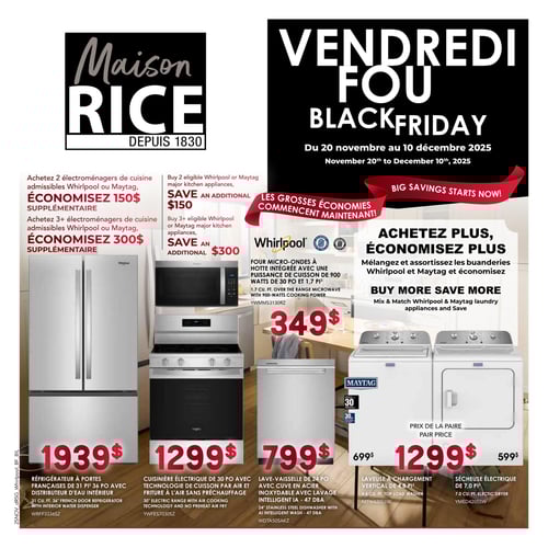  Maison Rice - Solde du Vendredi Fou